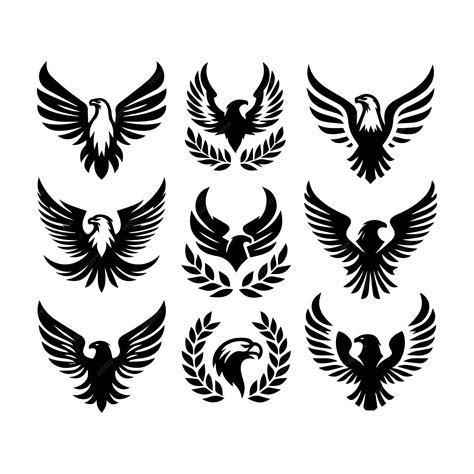 Premium Vector | A collection of black and white images of the angels