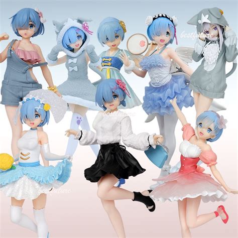 Anime Relife In A Different World From Zero Rem Ram Figure Model Doll