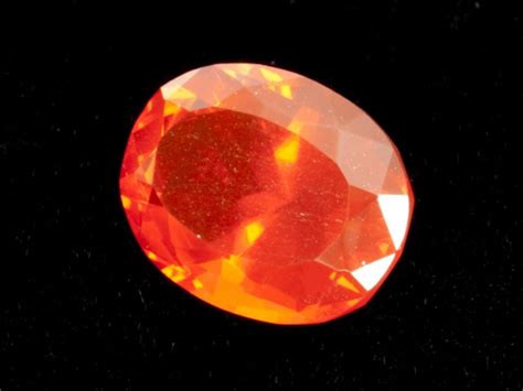 41ct Dark Orange Oval Mexican Fire Opal Mo158