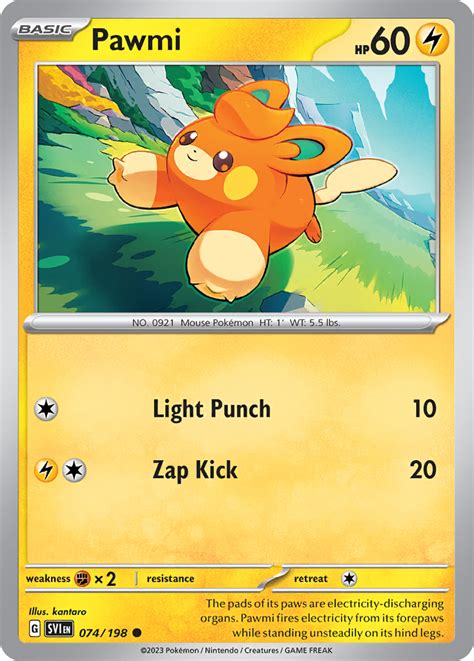 Pawmi Scarlet Violet Pokemon Card Pikawiz