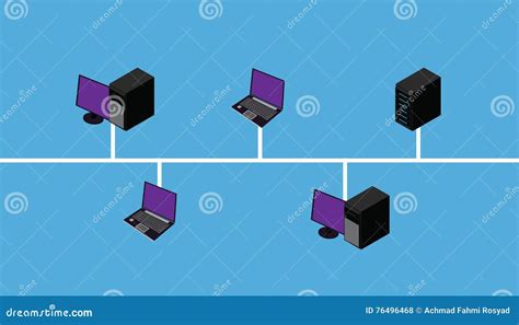 Network Connection Lan Wan Topology Stock Vector - Illustration of ...