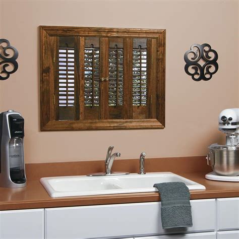 Homebasics Traditional Real Wood Walnut Interior Shutter Price Varies