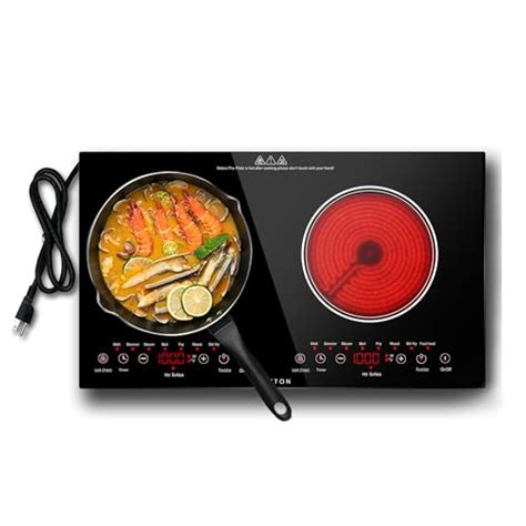 Noxton 2 Burners Electric Cooktop 24 Built In And Countertop Stove Two Burner Ceramic Cooktop