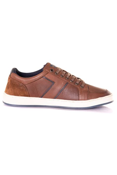 Baskets En Cuir Homme Chaussures Redskins MAIN BRANDY MARINE Cuir