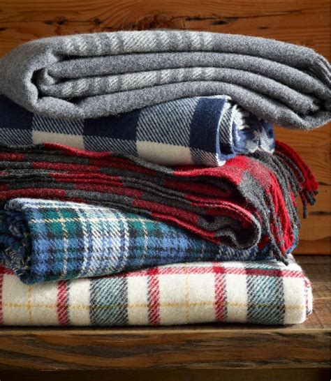 Llbean Washable Wool Throw Plaid 54 X 60 At Llbean Plaid Blankets Wool Throw