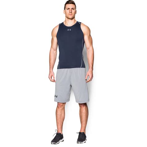 Under Armour Mens HeatGear Compression Tank Top - Navy - Tennisnuts.com