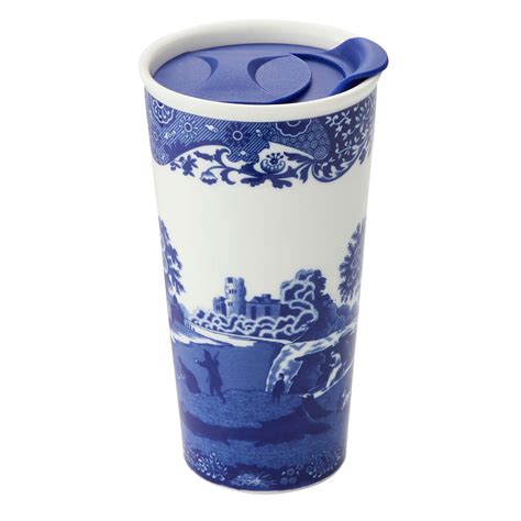 Blue Italian Travel Mug 12 Ounce Spode