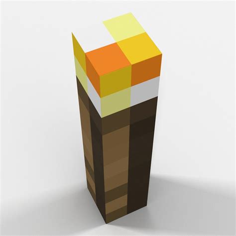 Minecraft Torch 3d Model