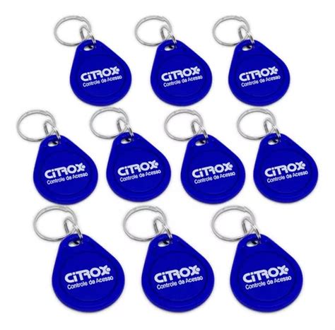 Chaveiro Tag Proximidade Rfid Khz Citrox Ppa Cx Cor Azul