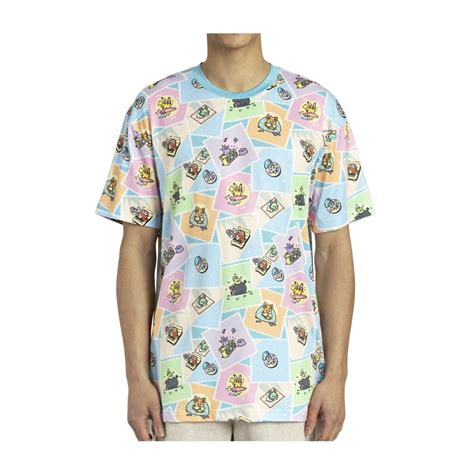 Pokémon Lazy Summer Allover Print Relaxed Fit Crew Neck T Shirt Adult