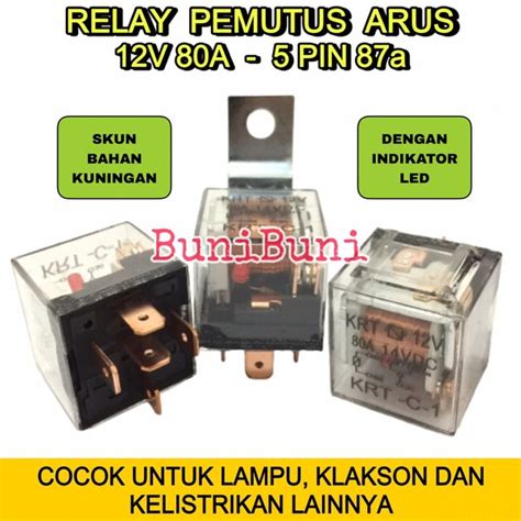 Jual Relay Transparan V A Kaki Pin Pemutus A Untuk Lampu