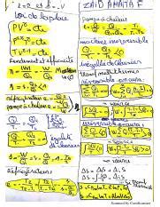 R Sume De Thermodynamique S Et S Pdf Scanned By Camscanner Scanned