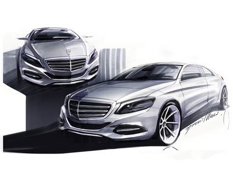 2014 Mercedes Benz S Class Design Sketches Car Body Design