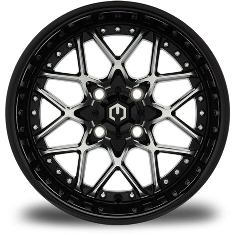 Modz® 14 Formula Machined Black Golf Cart Wheel