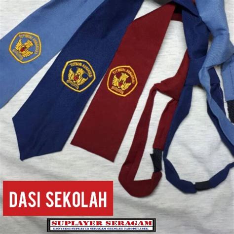 Jual Dasi Sekolah Seragam Sd Smp Sma Putra Dan Putri Logo Tutwuri