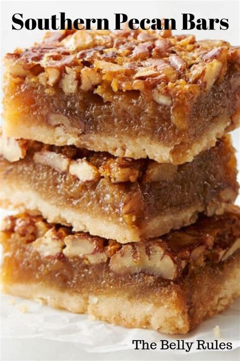 Southern Pecan Bars Recipe Desserts Pecan Recipes Pecan Bars