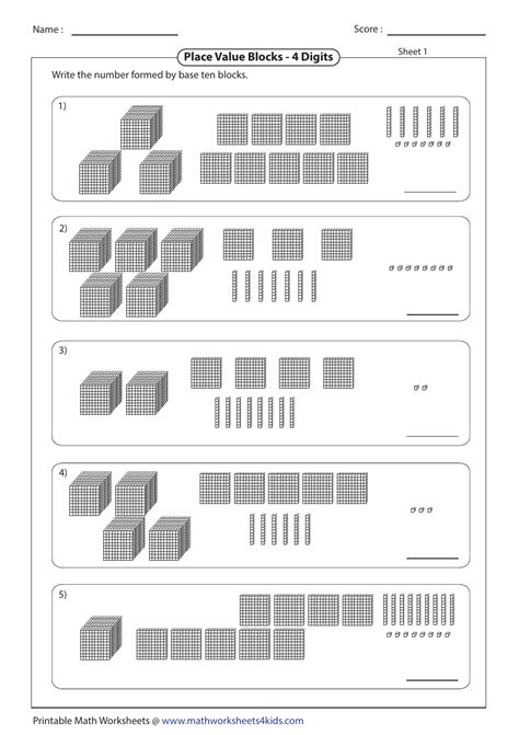 6 Digit Printable Place Value Chart