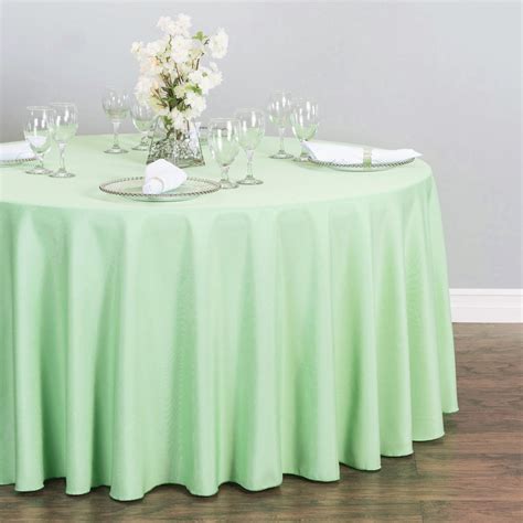 108 In Round Polyester Tablecloth 30 Colors — Linentablecloth