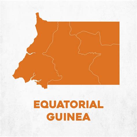 Detaillierte Karte Von Quatorialguinea Premium Vektor