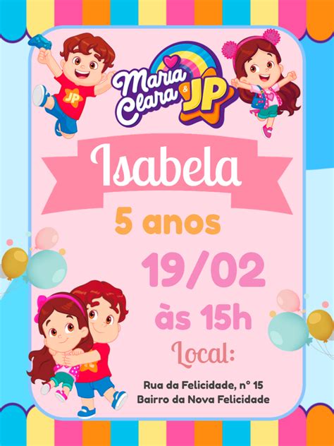 Hacer una invitación online invitación digital Cumpleaños Maria Clara y