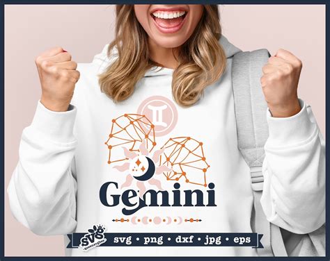 Gemini Svg Zodiac Svg Zodiac Sign Svg Celestial Svg Birthday Svg