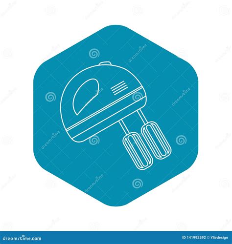 Hand Mixer Icon Outline Style Stock Vector Illustration Of Item