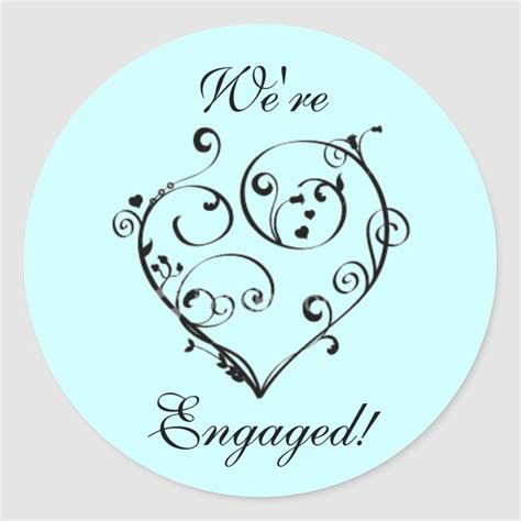 Engagement stickers | Zazzle | Wedding day invitations, Engagement ...