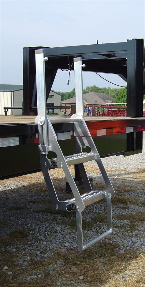 Drop Deck Trucker Semi Flatbed Ladder Portable