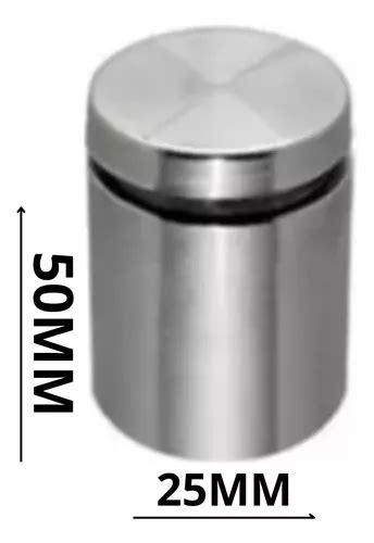 Prolongador Aço Inox Polido Vidro Madeira 50unid Ø25 50mm Frete grátis