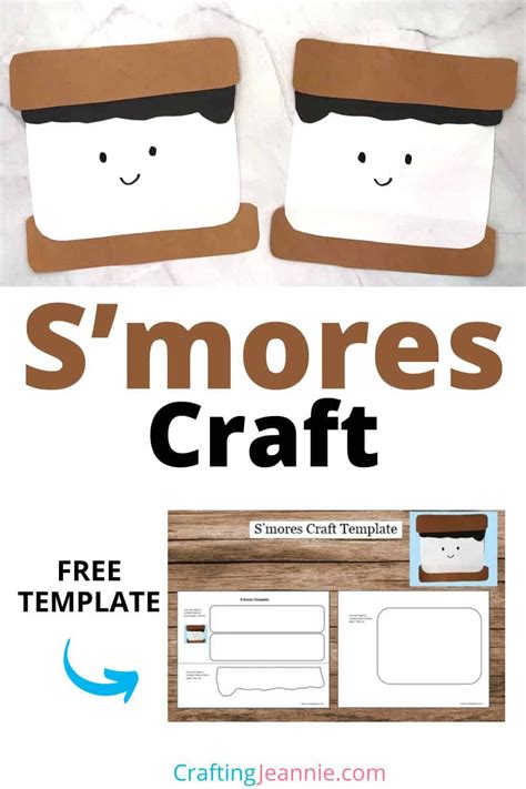 Smores Craft Free Printable Crafting Jeannie Camping Crafts