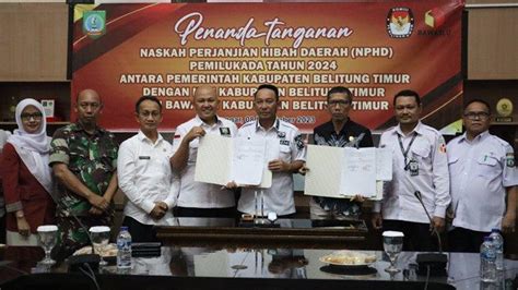 Kpu Dan Bawaslu Belitung Timur Terima Dana Hibah Dari Pemkab Beltim