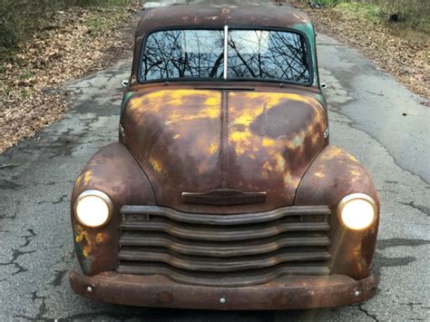 1950 Chevy 3100 Hot Rod Patina 3 Window V8 Rat Rod For Sale Photos