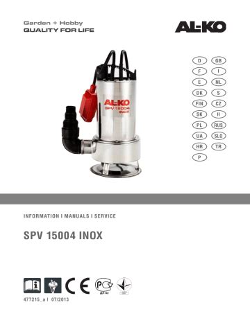 Al Ko Sump Pump Spv Inox User Manual Manualzz