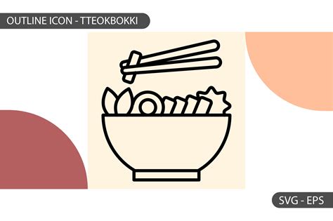 Tteokbokki Icon Graphic by SIKEY STUDIO · Creative Fabrica