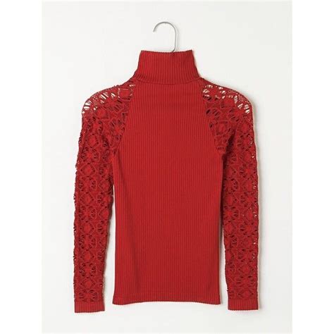 Free People Rib And Lace Turtleneck