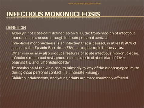 Oral Manifestations Of Sexually Transmitted Diseases Dental Courses Ppt