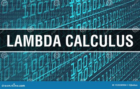 Lambda Calculus With Binary Code Digital Technology Background