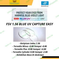 Jual Lensa Essilor Fsv Super Aspheris Blue Uv Capture Crizal Easy