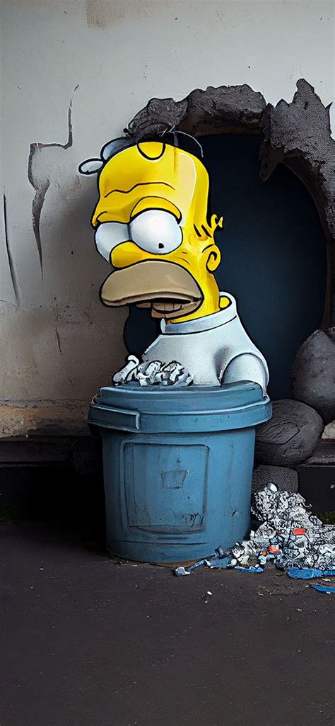 Homer Simpson x Banksy Wallpapers - Homer Simpson Wallpaper | Homer ...