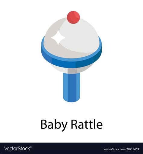 Baby Rattle Royalty Free Vector Image Vectorstock