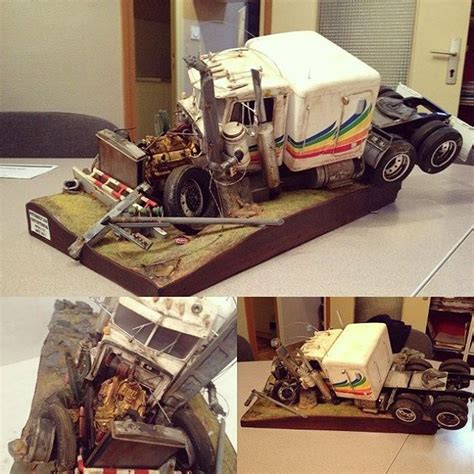 A little accident diorama! Peterbilt 359 Conventional 1/16 Revell ...