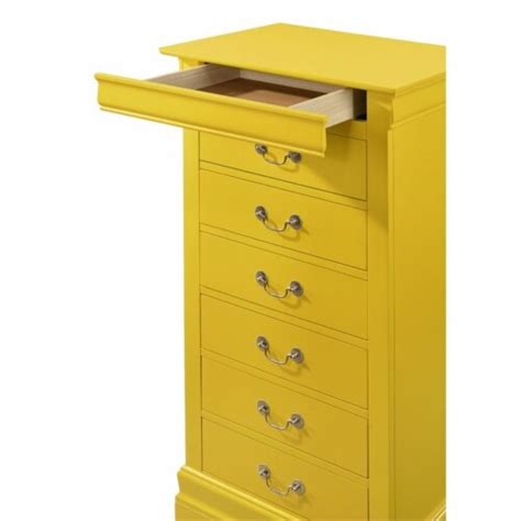 Glory Furniture Louis Phillipe Drawer Lingerie Chest In Yellow