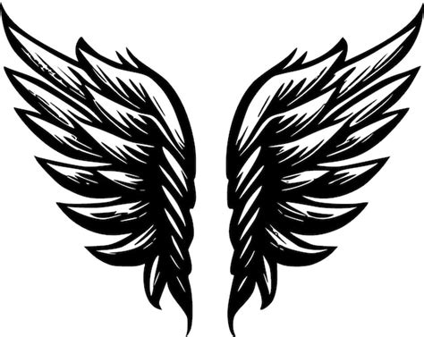 Premium Vector Angel Wings Minimalist And Flat Logo Vector Illustration