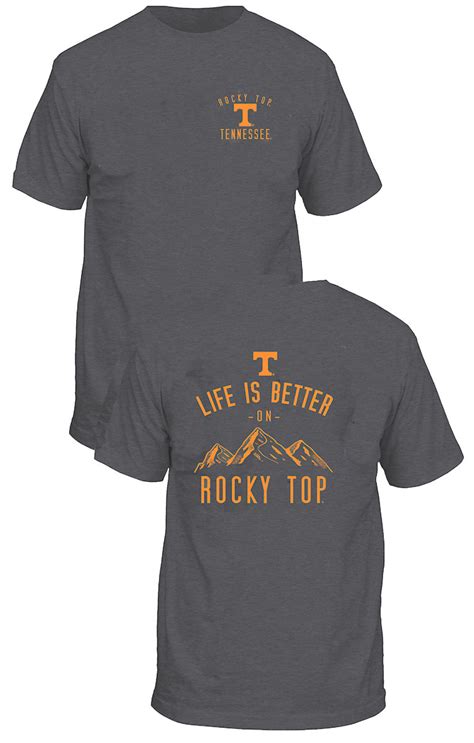 Tennessee Volunteers Mens Grey 2 Sided Life Is Better Short Sleeve T