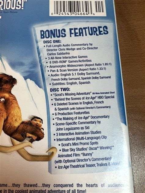 Ice Age DVD 2002 2-disc Set Includes Full Frame and - Etsy