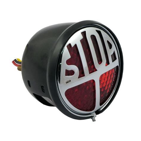 Mcs Feu arrière Stop à LED Universel Noir lentille rouge grille