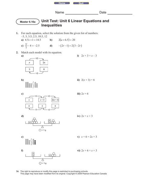 Unit 4 Linear Equations Quiz 2 Answer Key Tessshebaylo