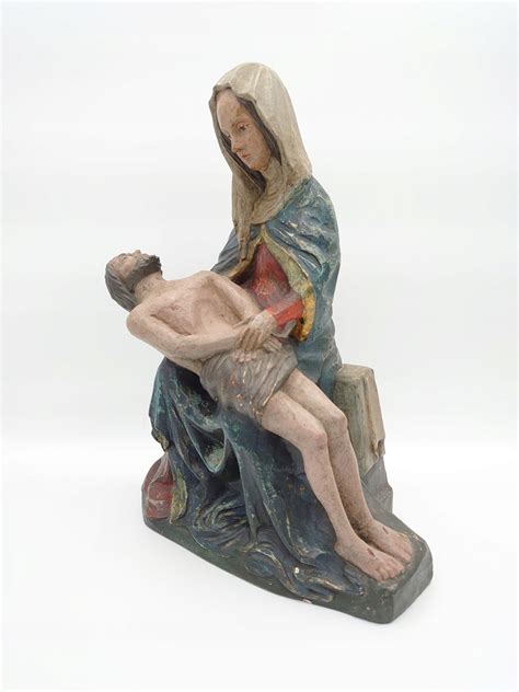 Pieta Maryja Jezus XIX XX wiek rzeźba drewno 11534963316 oficjalne