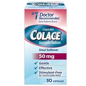 Colace Docusate Sodium Stool Softener Laxative Mg Capsules Ea