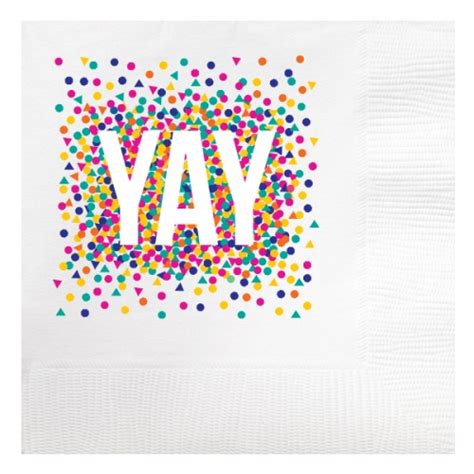 Yay Confetti Beverage Napkins